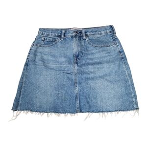 Everlane Blue A-Line Raw Hem Denim Mini Skirt - Size 28